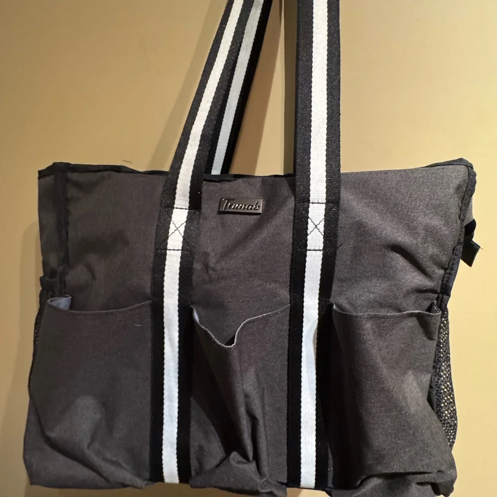 Trunab Grey Teacher Nurse Utility Tote Bag Work Organizer Pockets